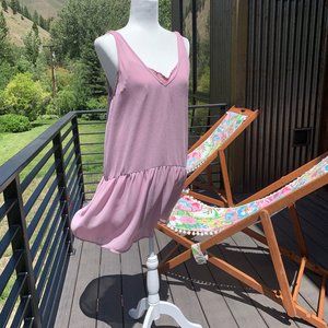 Tildon Lavender Drop Waist Dress with full slip M